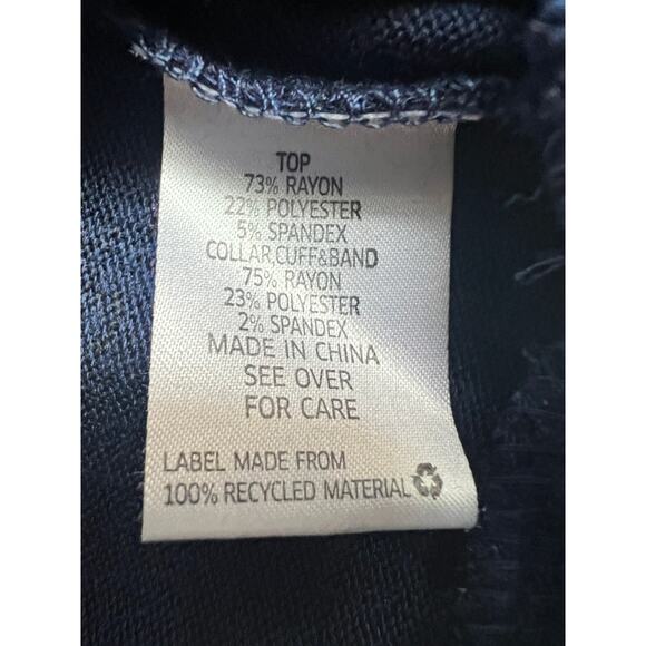 FORTUNE + IVY Sweater Pullover Zip Mock Neck Navy Women's Size XLarge New - Picture 11 of 13